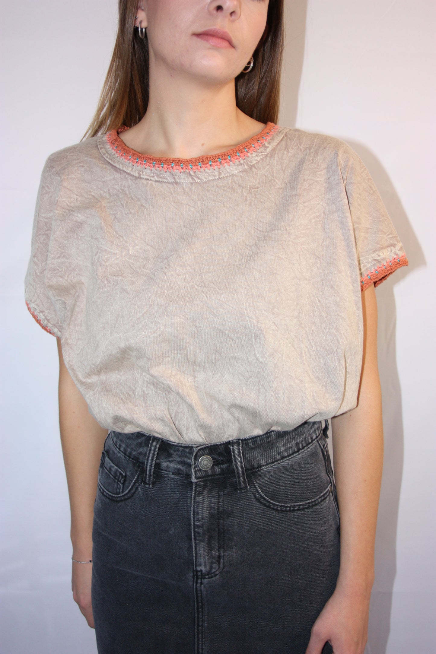 T-SHIRT AMBRE - TAUPE