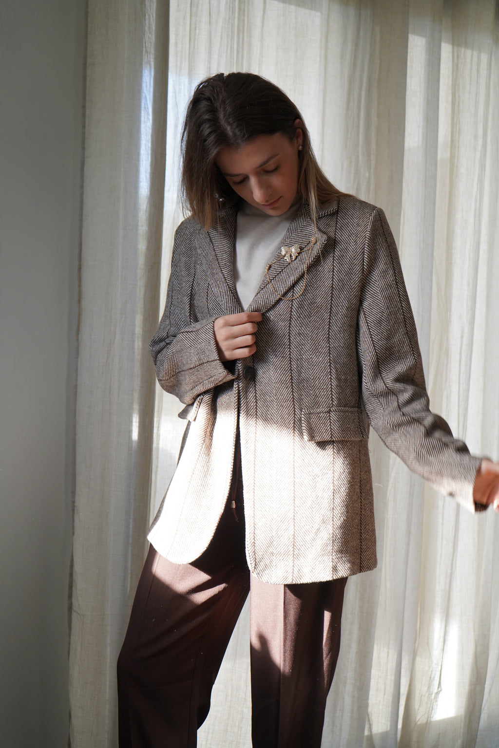 BLAZER CARMEN - MARRON