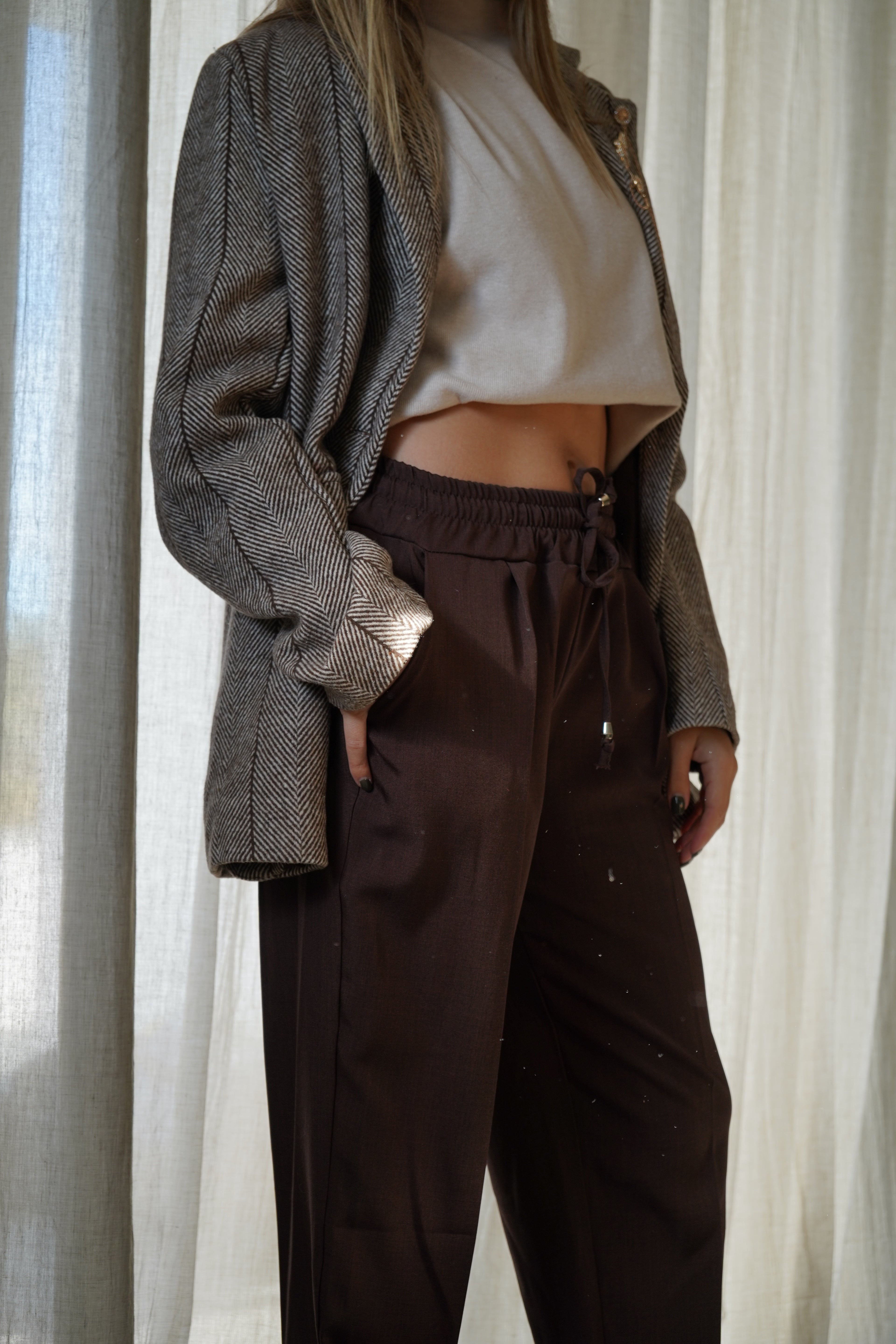 PANTALON LALIE - MARRON