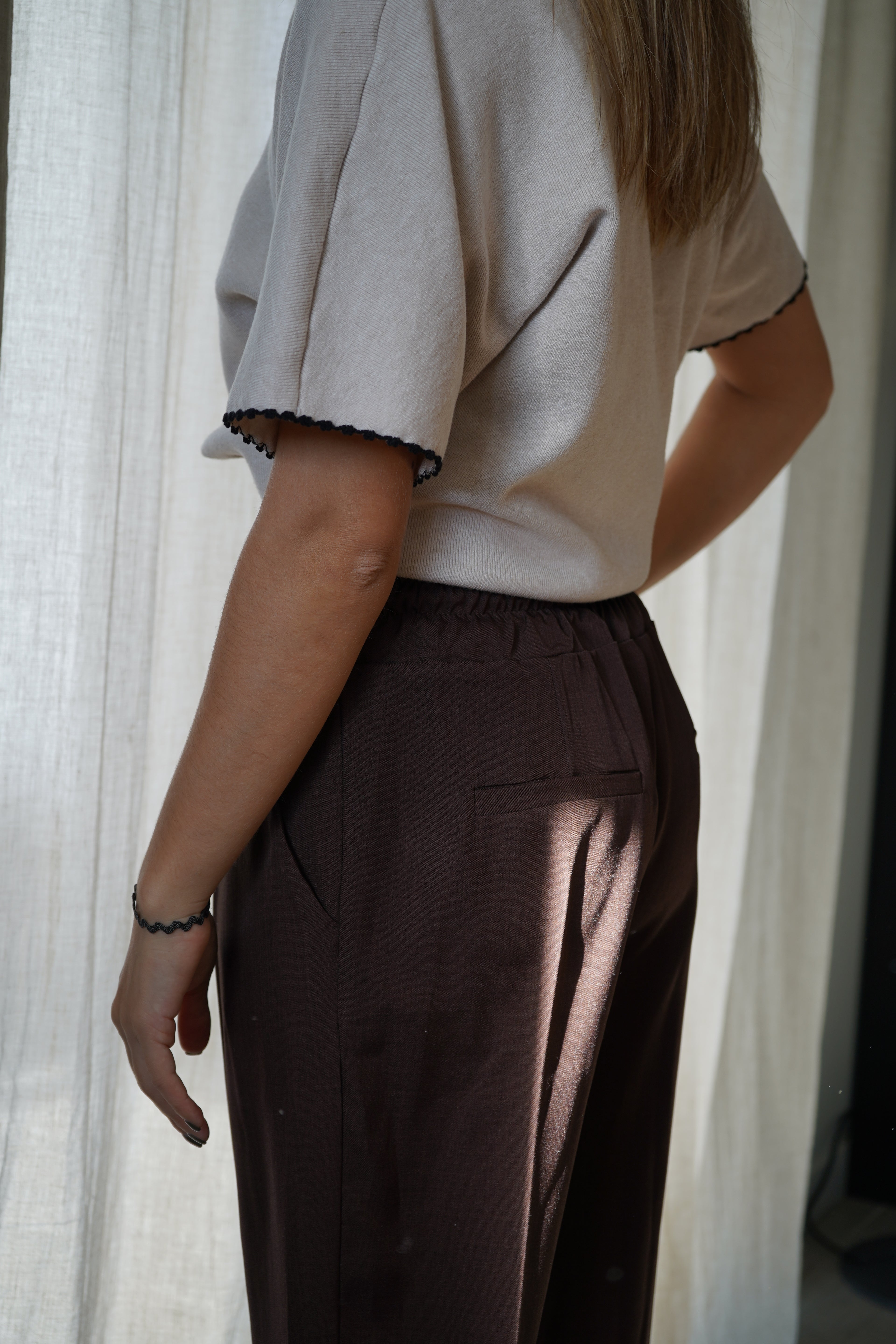 PANTALON LALIE - MARRON