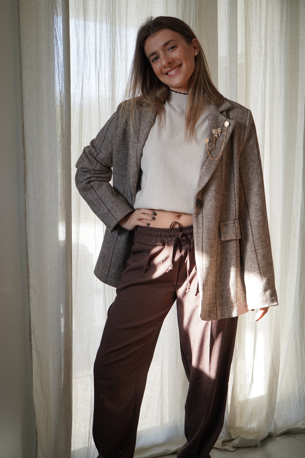 PANTALON LALIE - MARRON