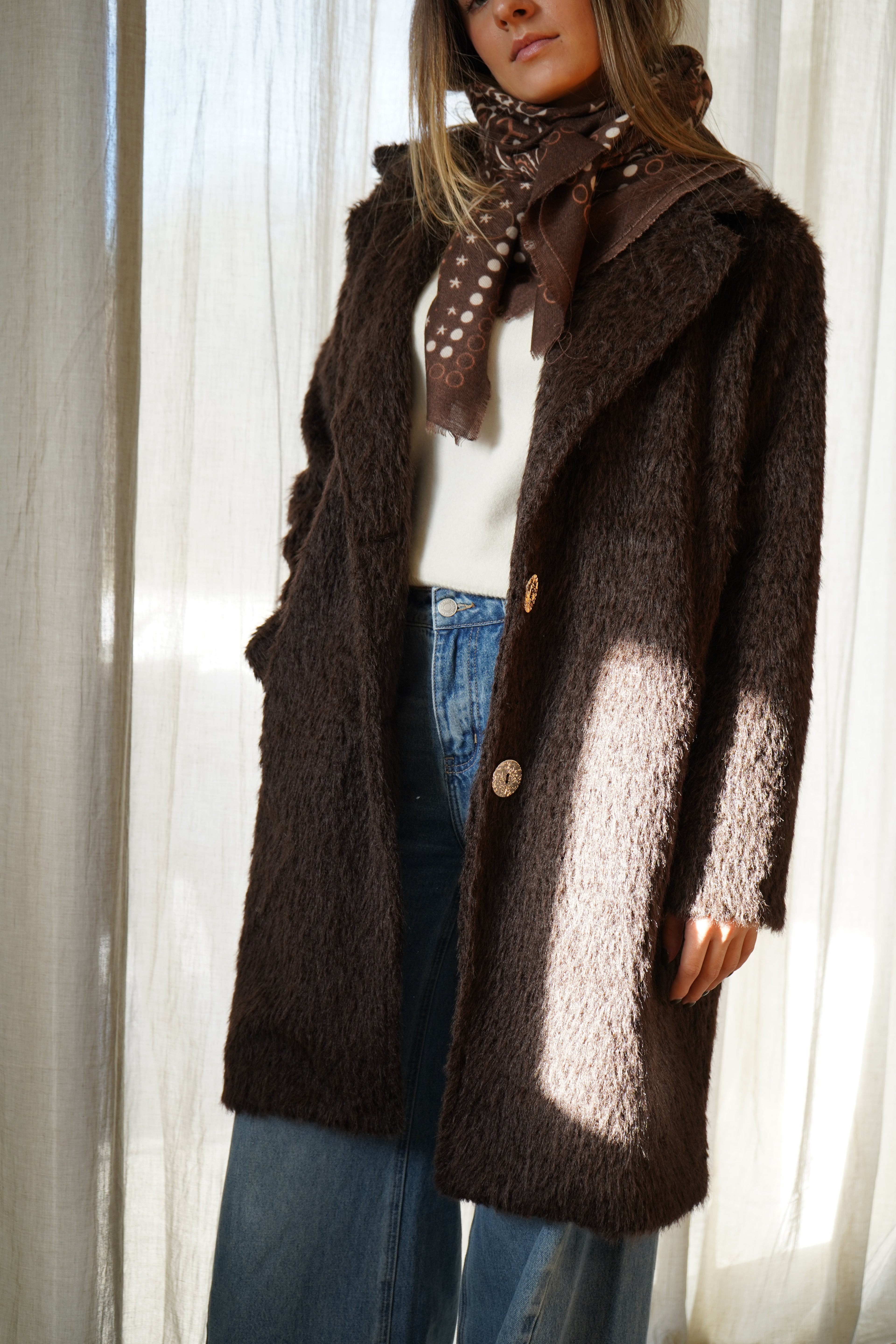 MANTEAU MARGOT - MARRON