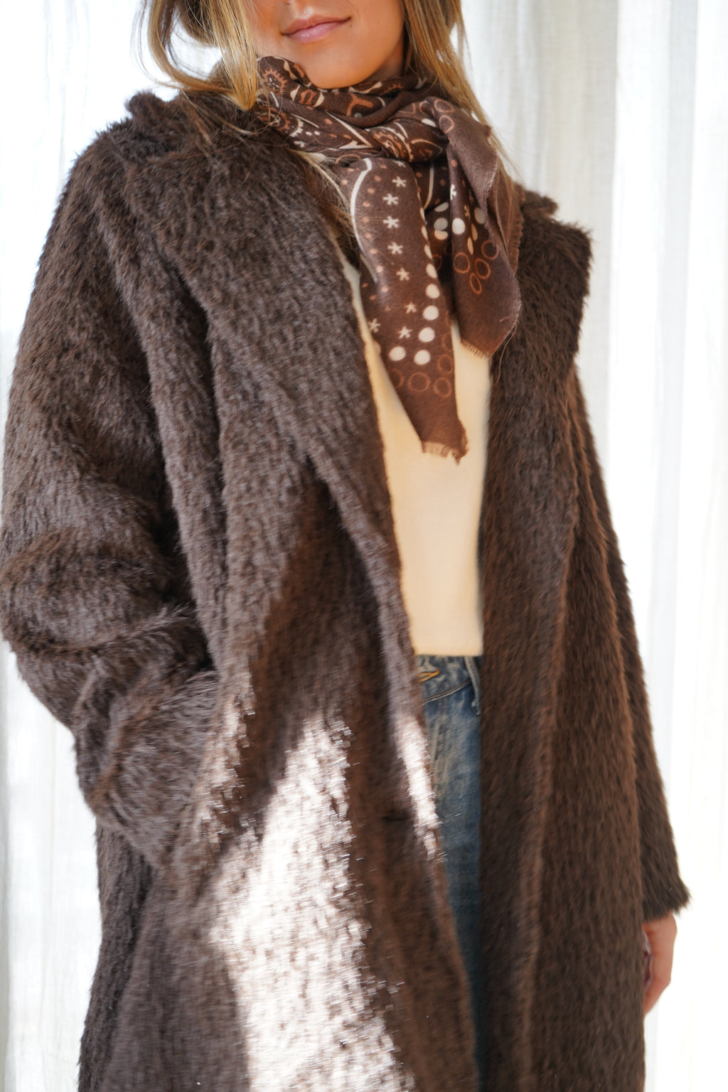 MANTEAU MARGOT - MARRON