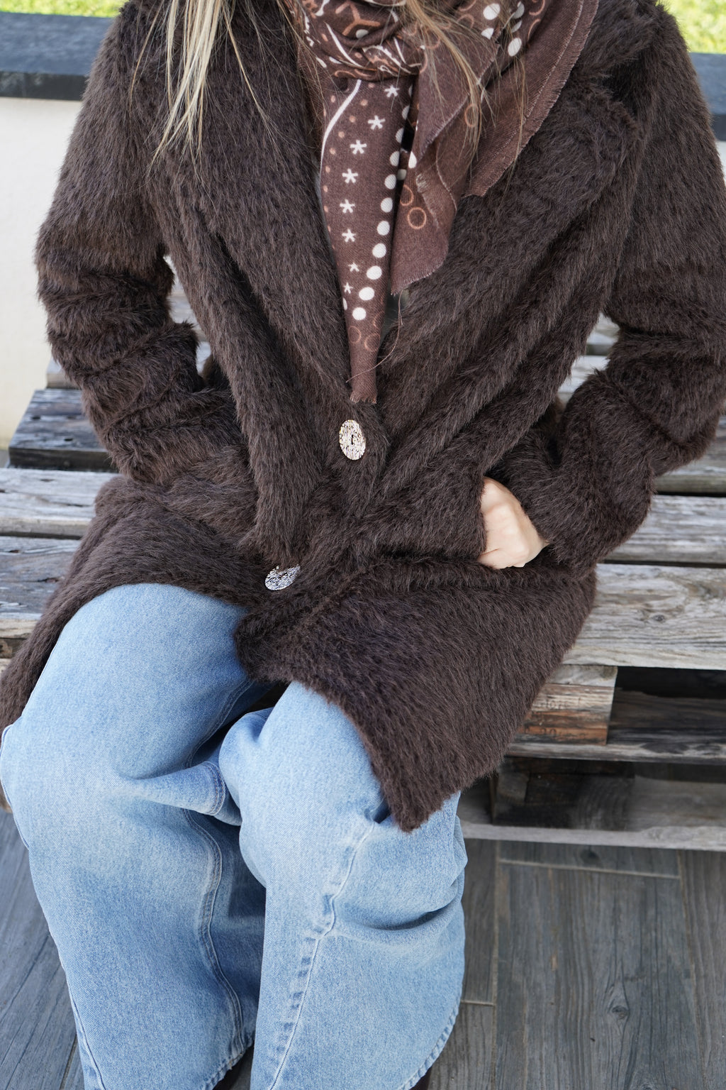 MANTEAU MARGOT - MARRON