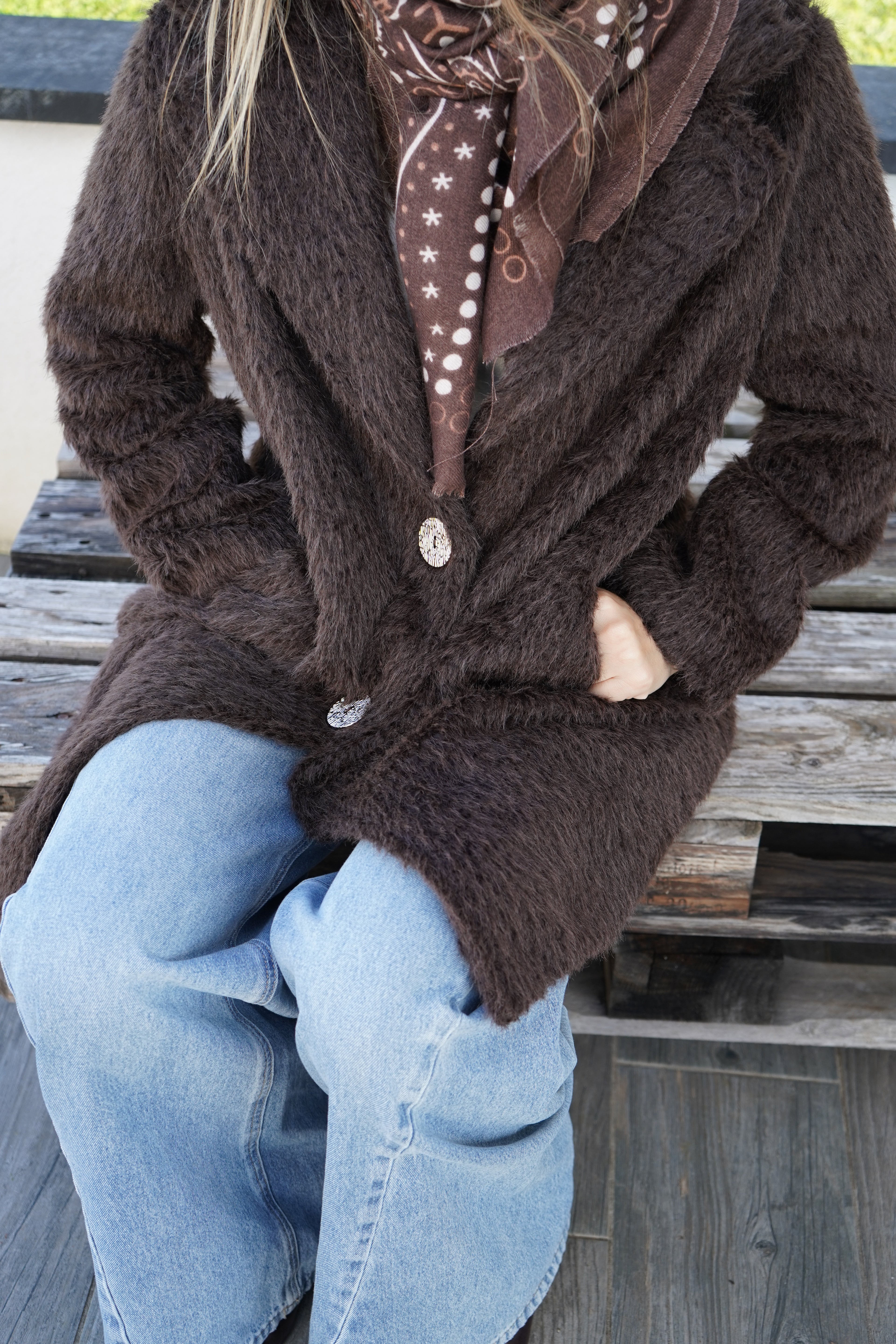 MANTEAU MARGOT - MARRON