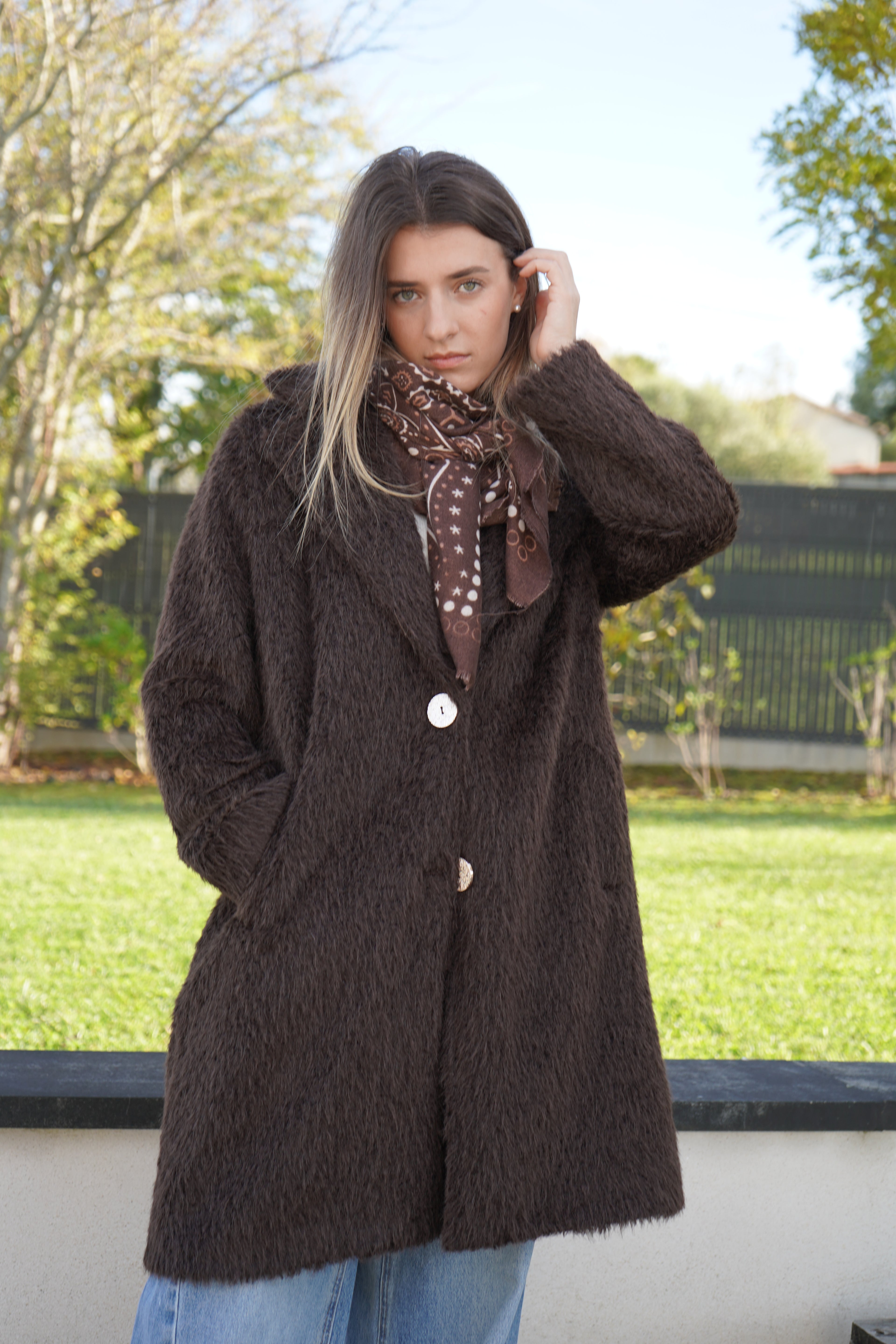 MANTEAU MARGOT - MARRON