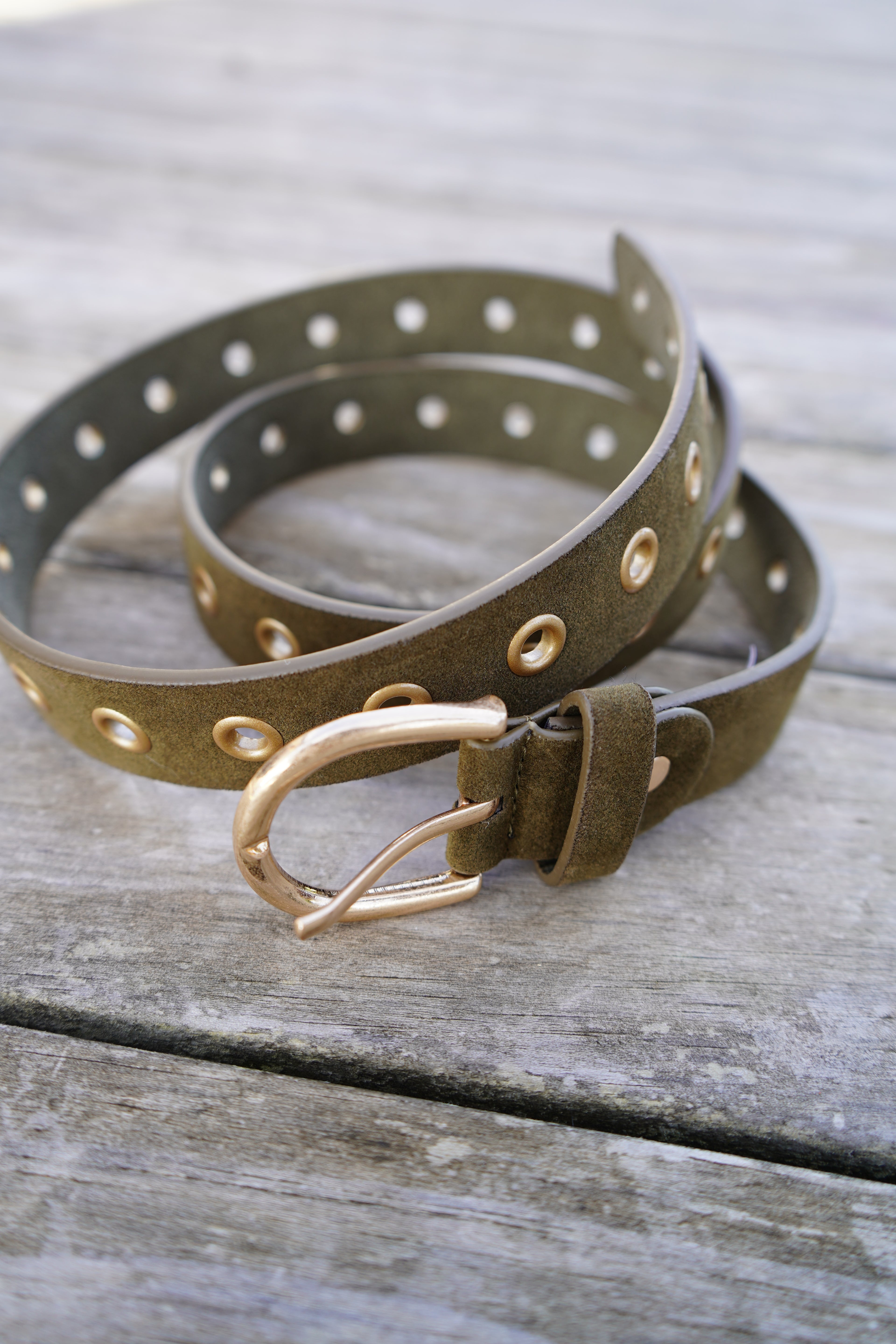 CEINTURE CLOU - KAKI