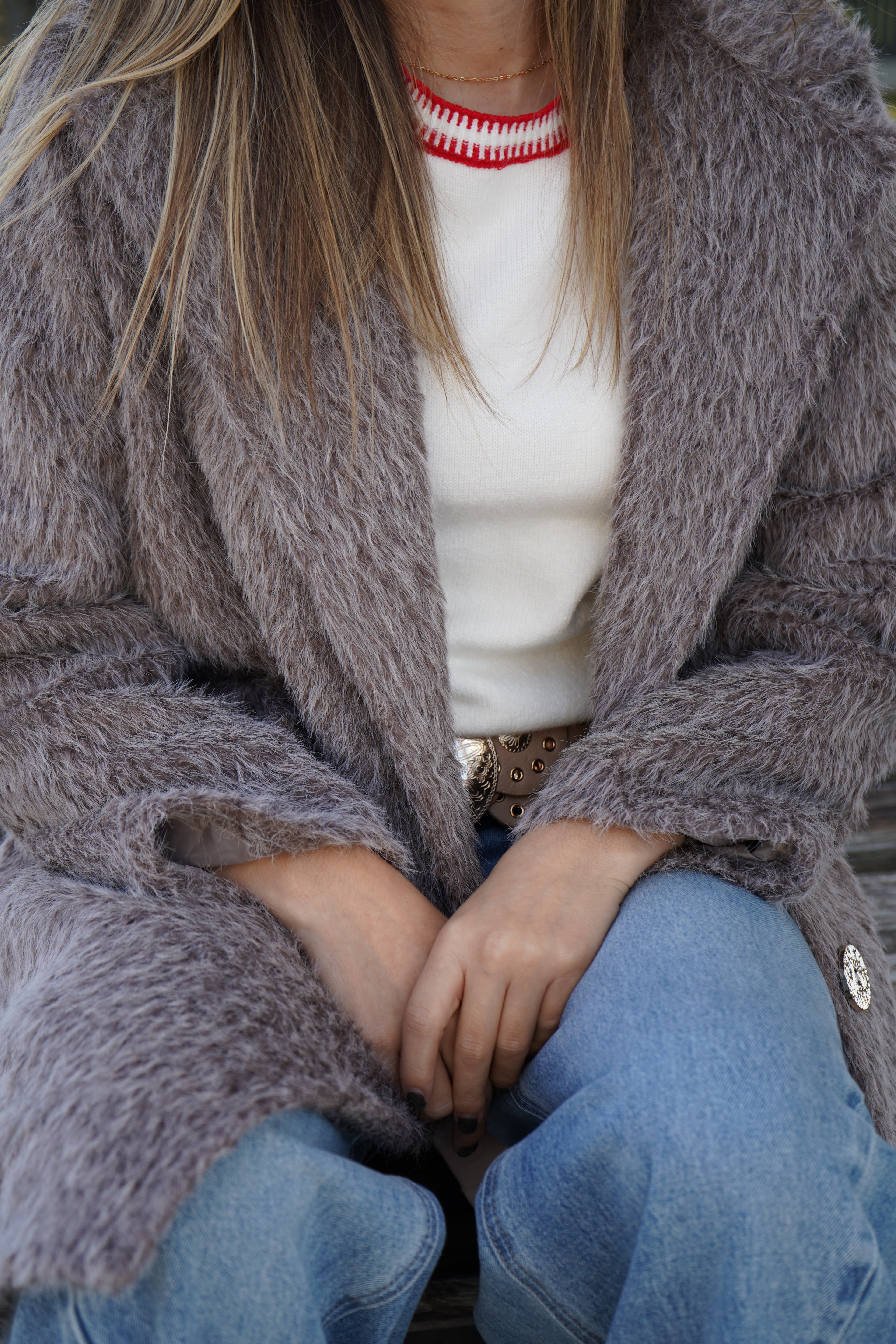 MANTEAU MARGOT - TAUPE