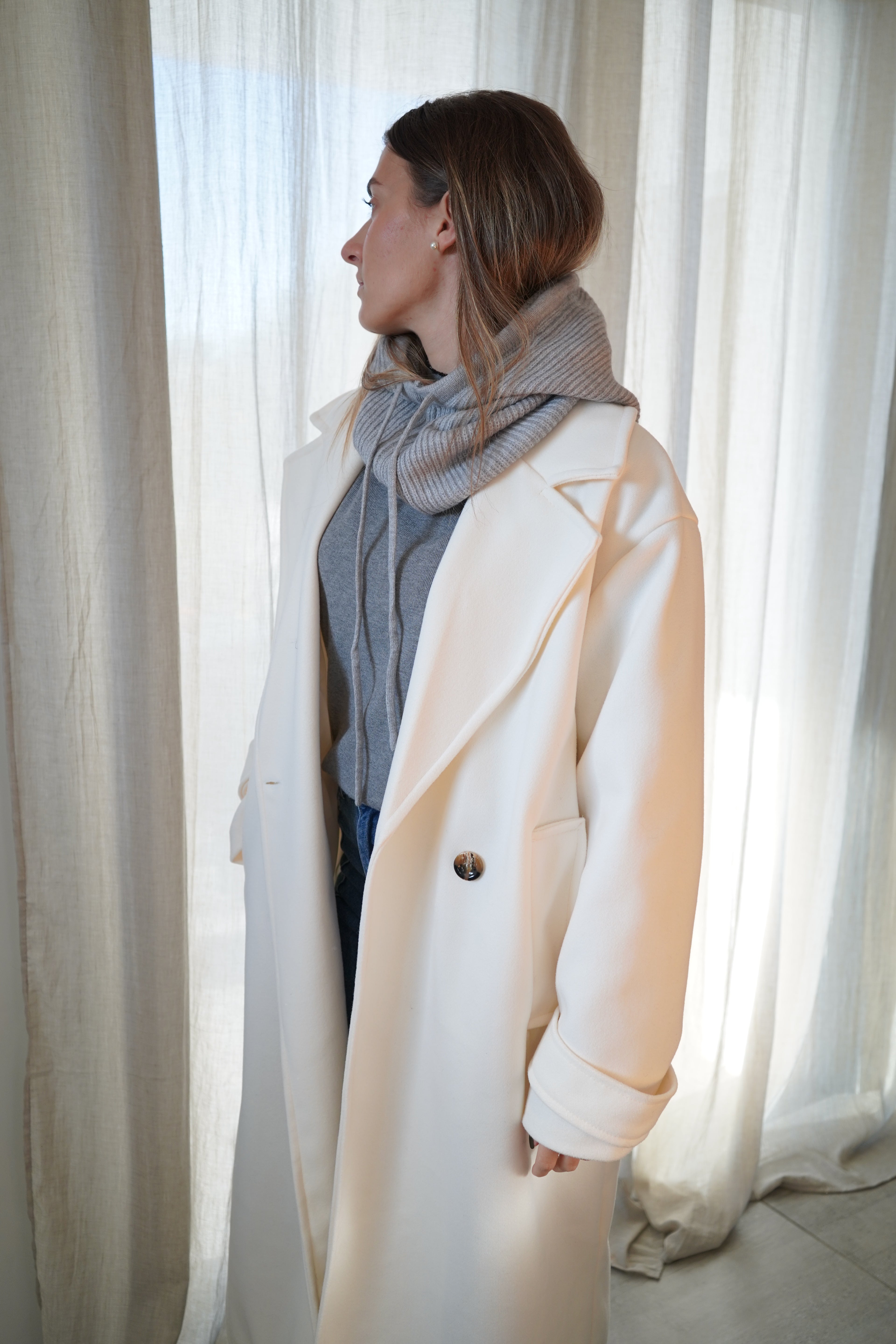 MANTEAU LONG - BLANC