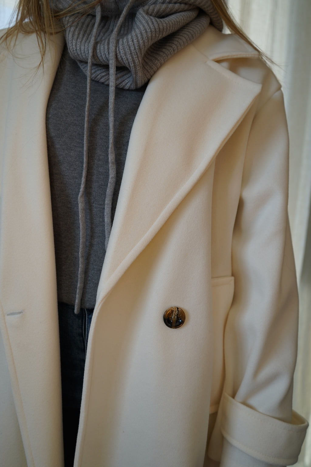 MANTEAU LONG - BLANC