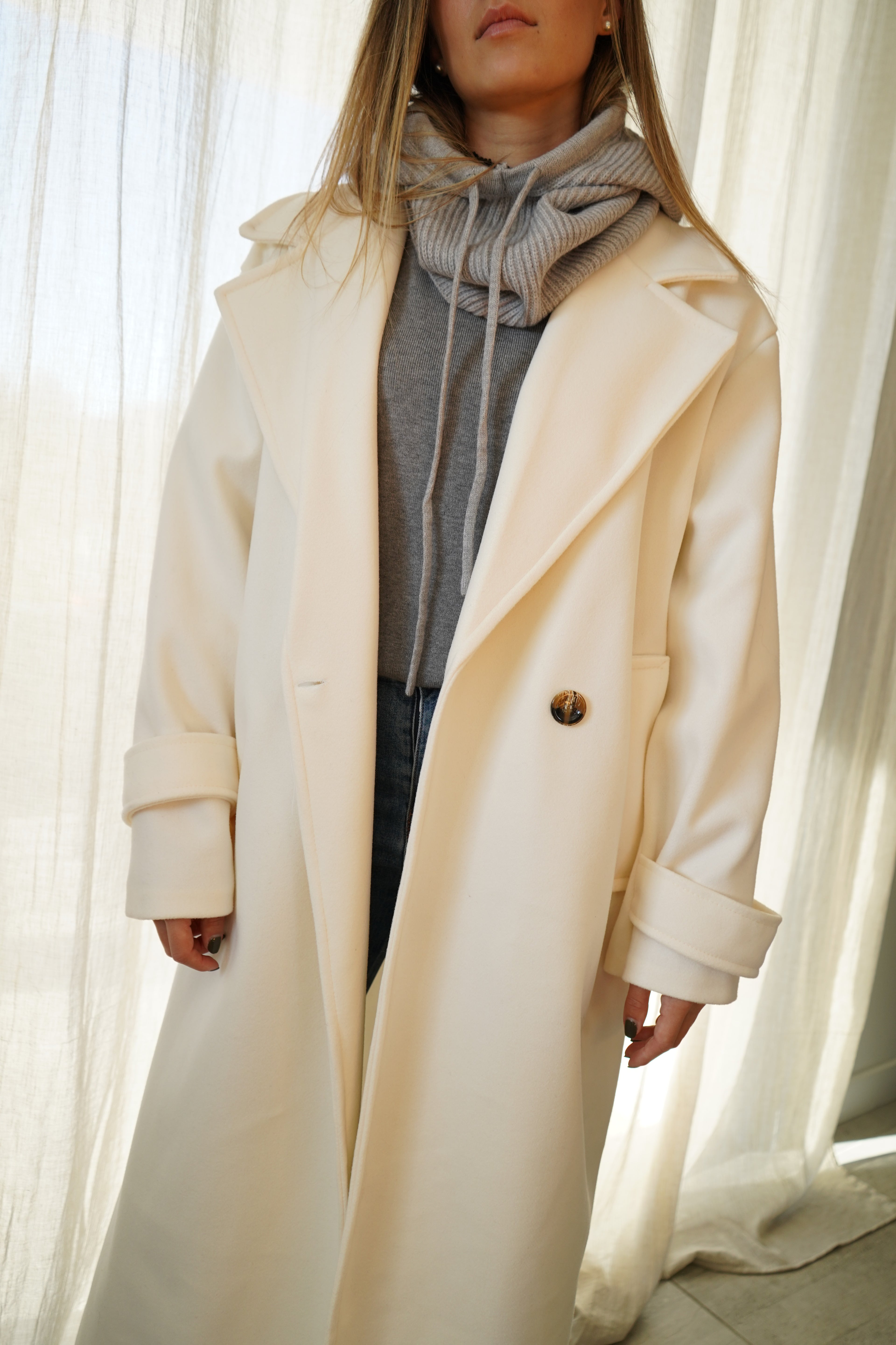 MANTEAU LONG - BLANC