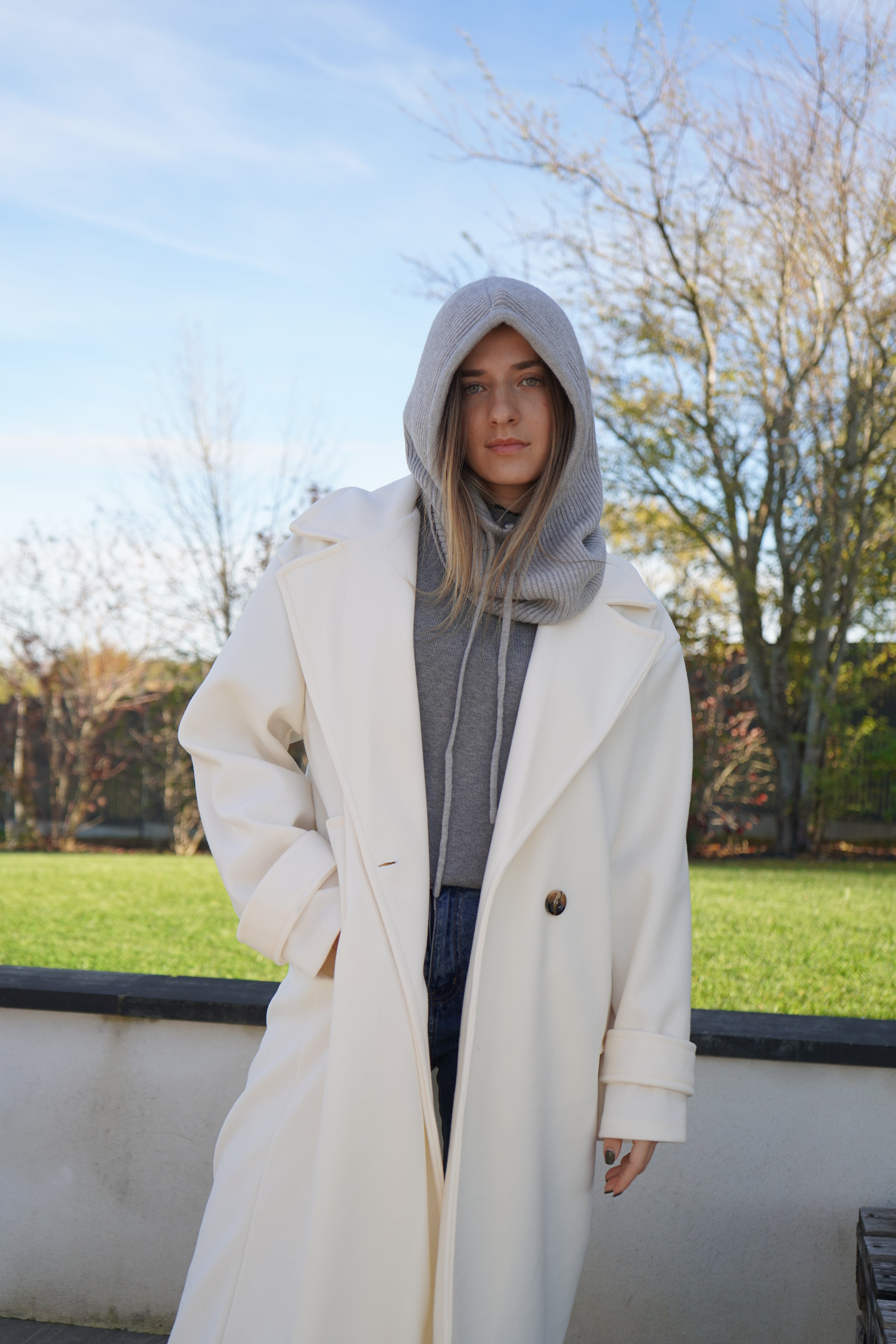 MANTEAU LONG - BLANC