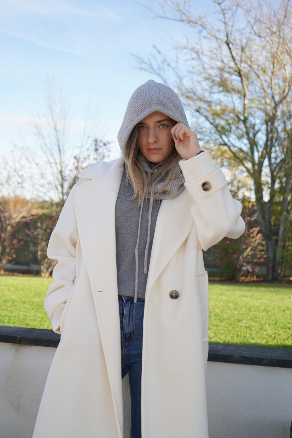 MANTEAU LONG - BLANC