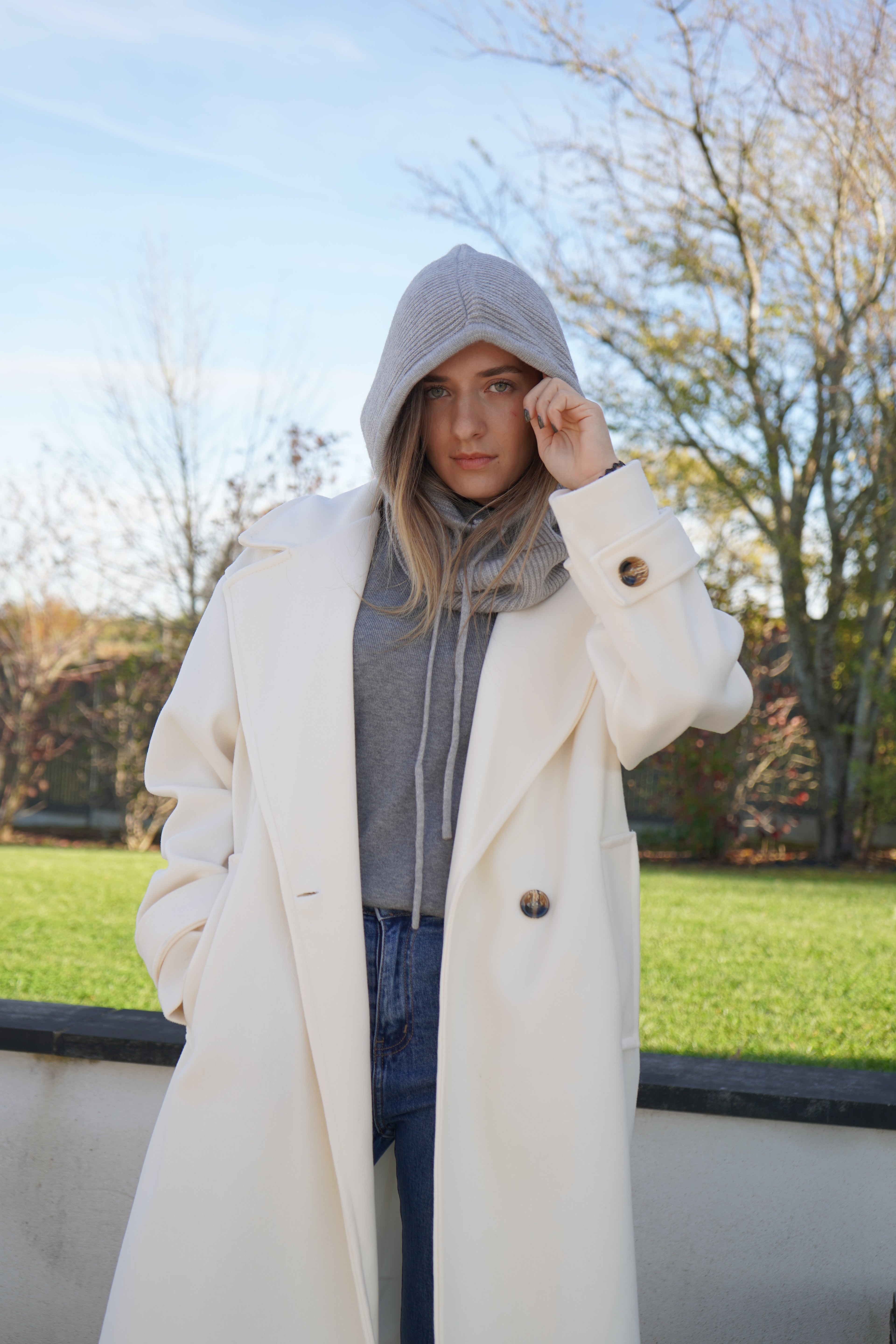 MANTEAU LONG - BLANC