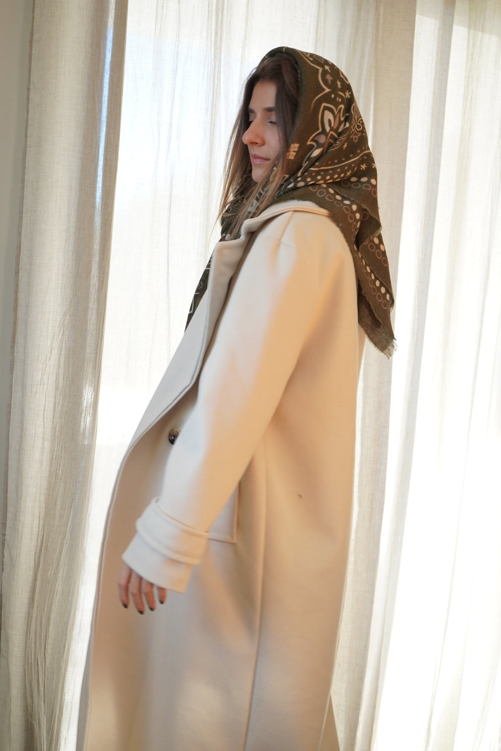 MANTEAU LONG - CRÈME