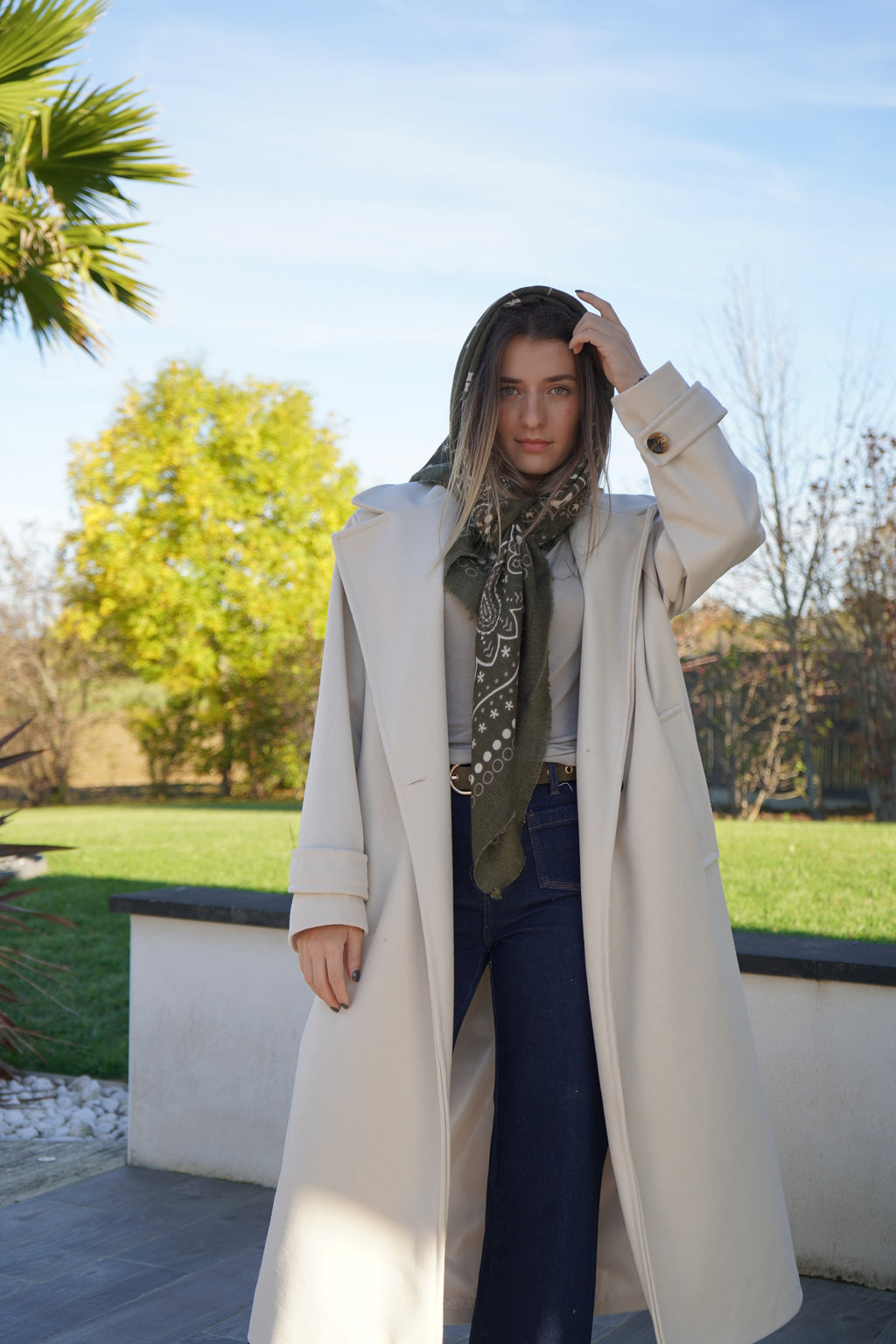 MANTEAU LONG - CRÈME