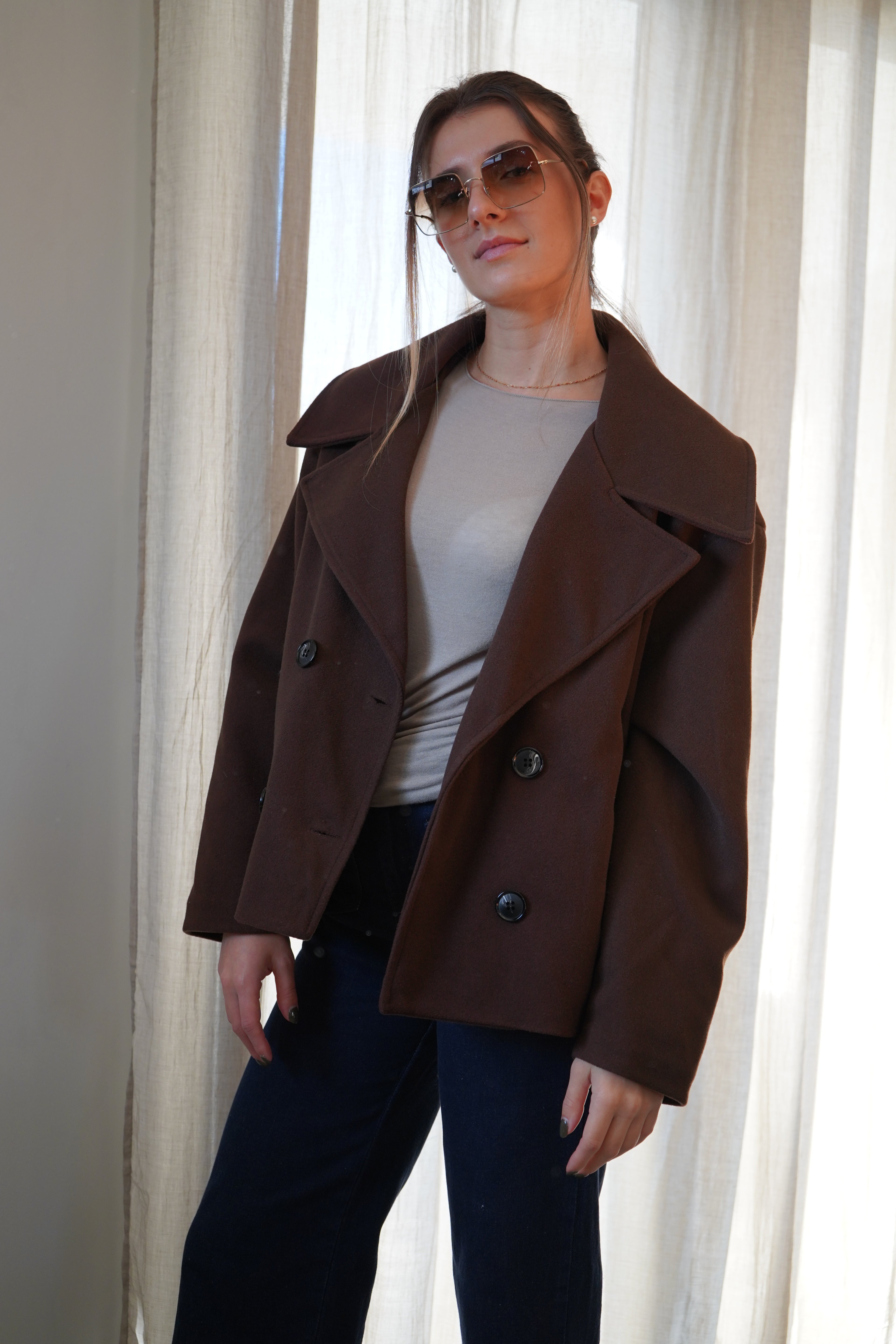 MANTEAU OCÉANE - MARRON