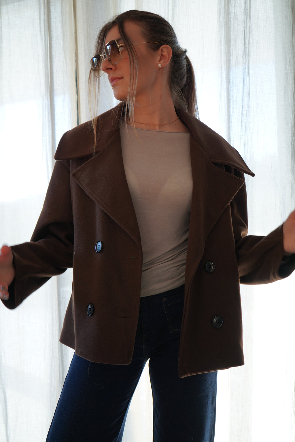 MANTEAU OCÉANE - MARRON