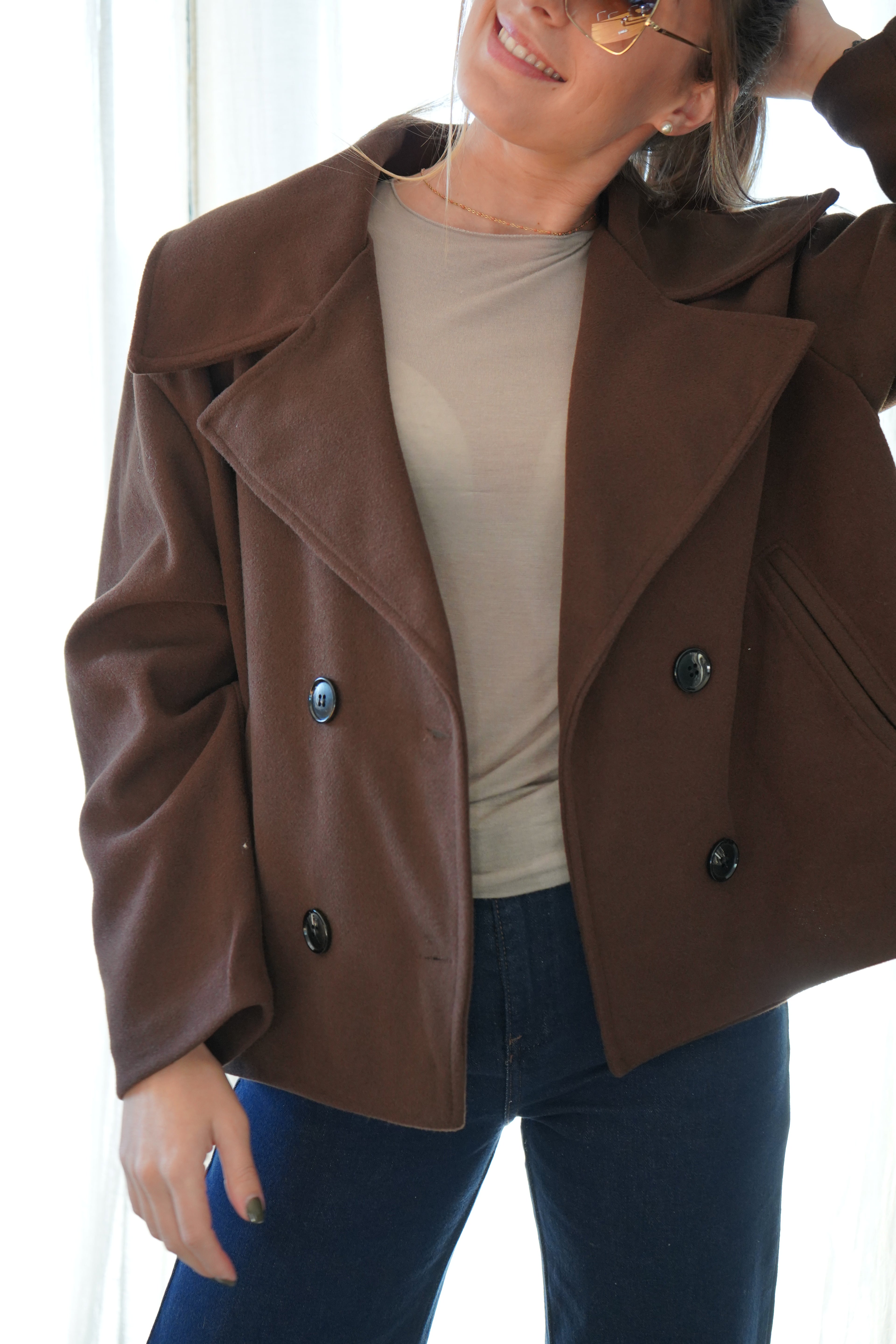 MANTEAU OCÉANE - MARRON