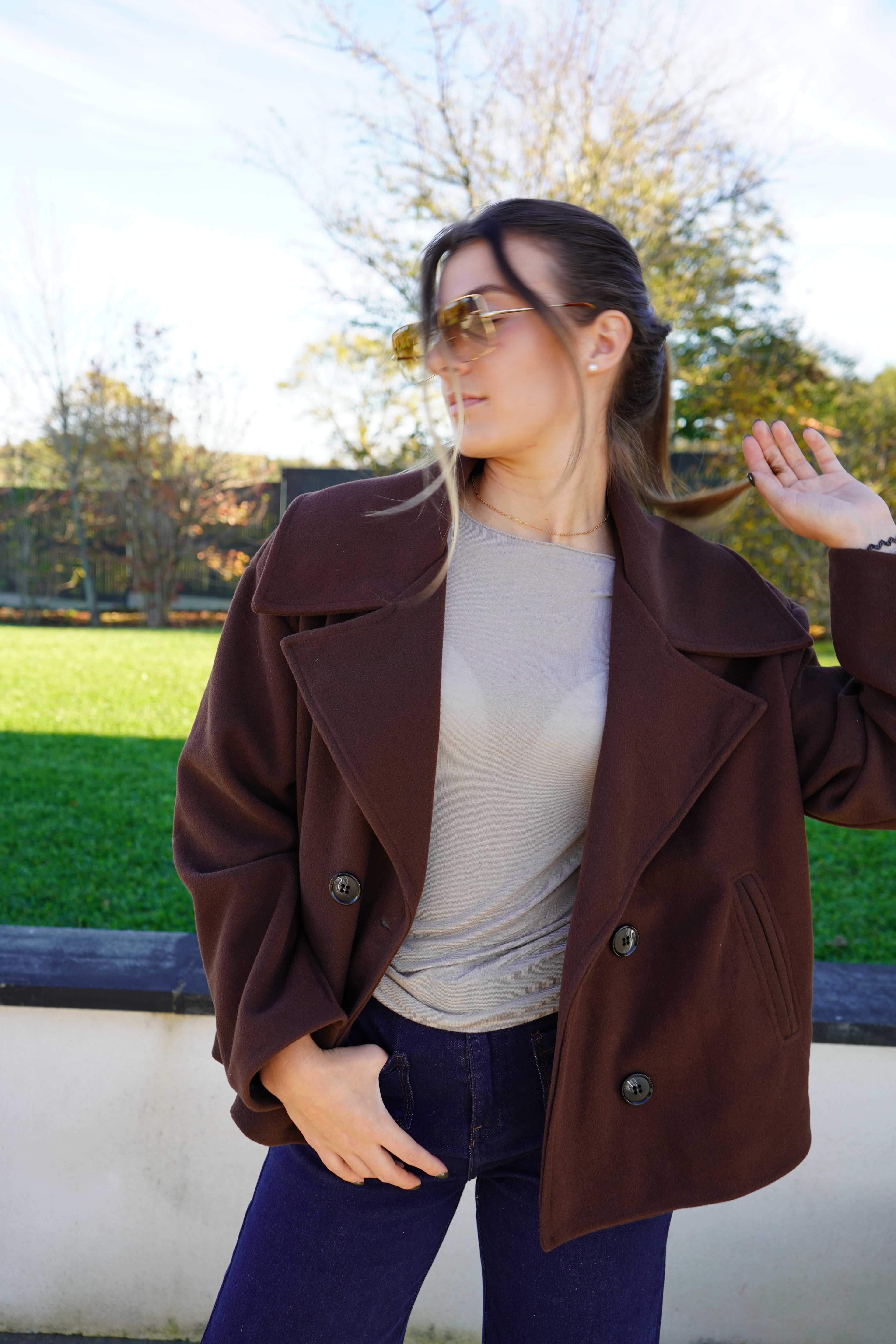 MANTEAU OCÉANE - MARRON