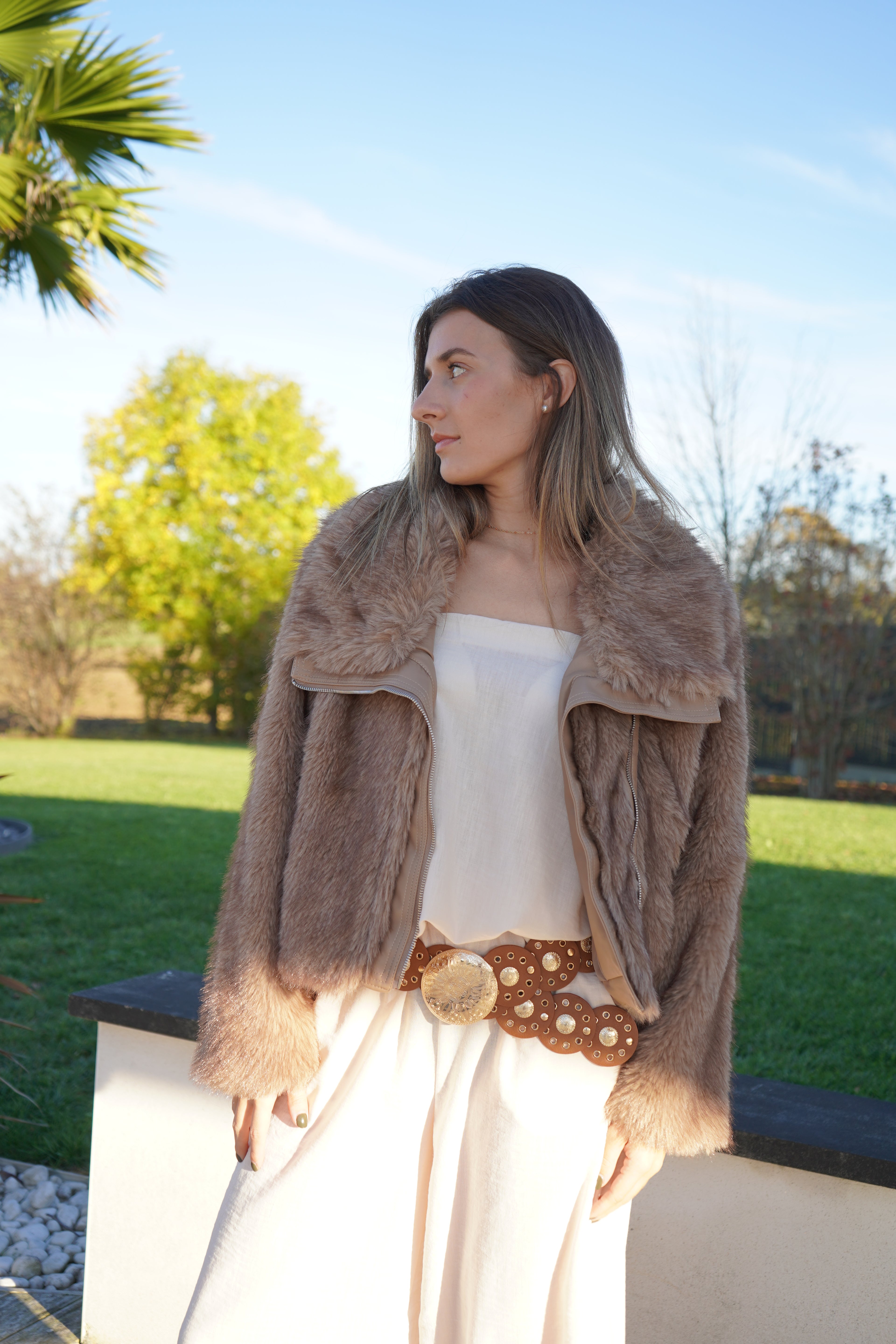 CEINTURE CHARLINE - MARRON CLAIR