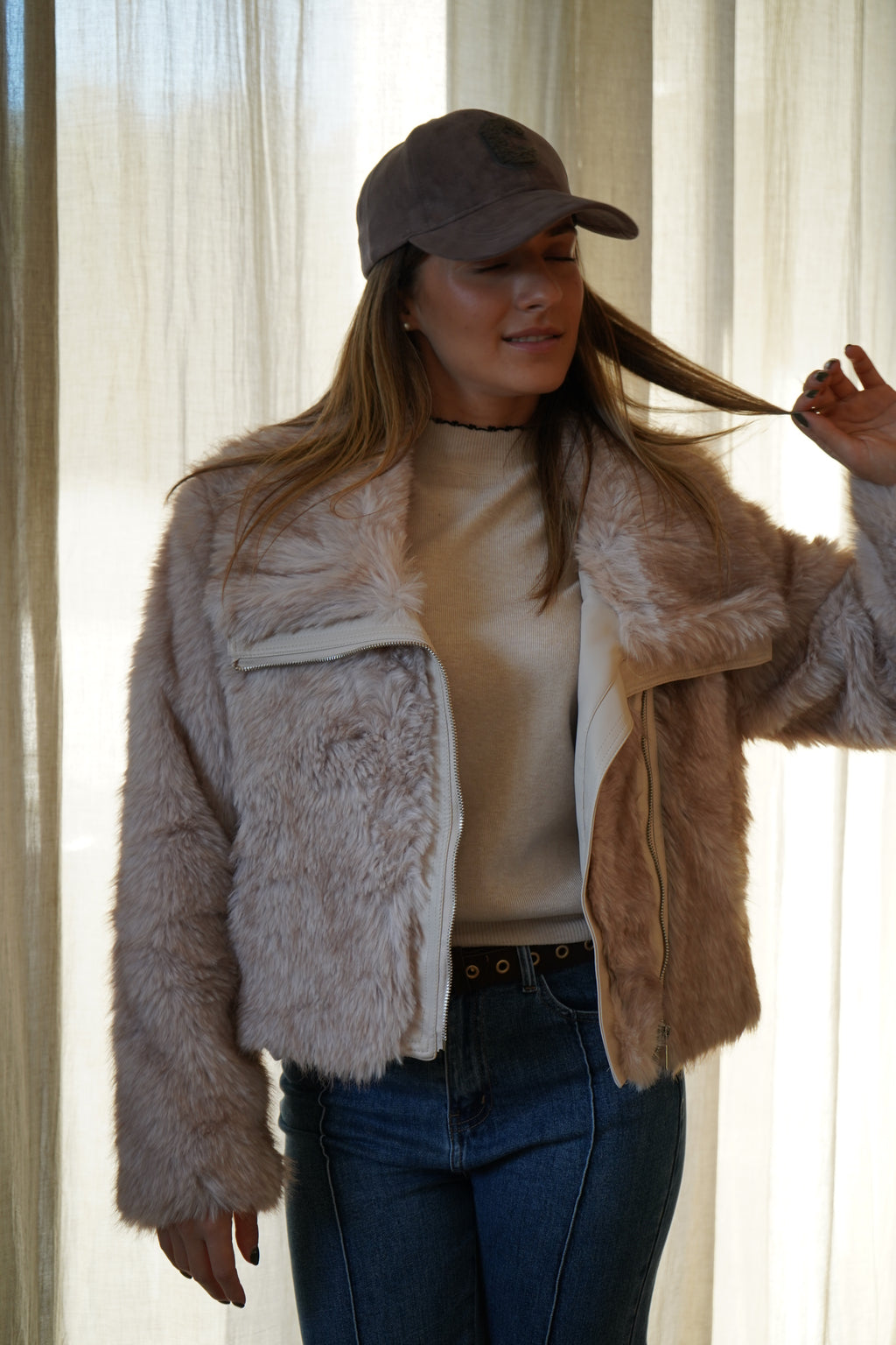 FOURRURE OLIVIA - CRÈME