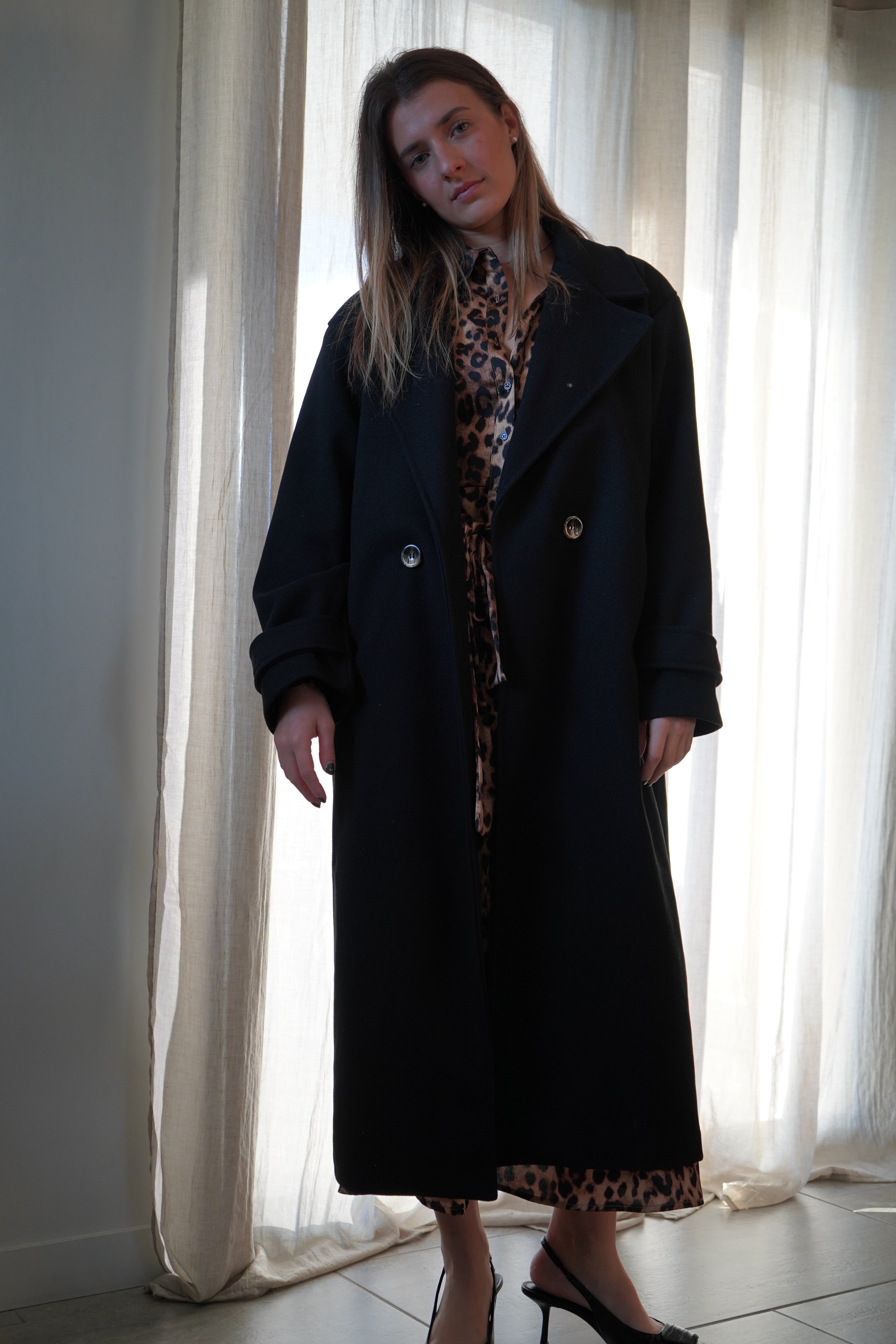 MANTEAU LONG - NOIR