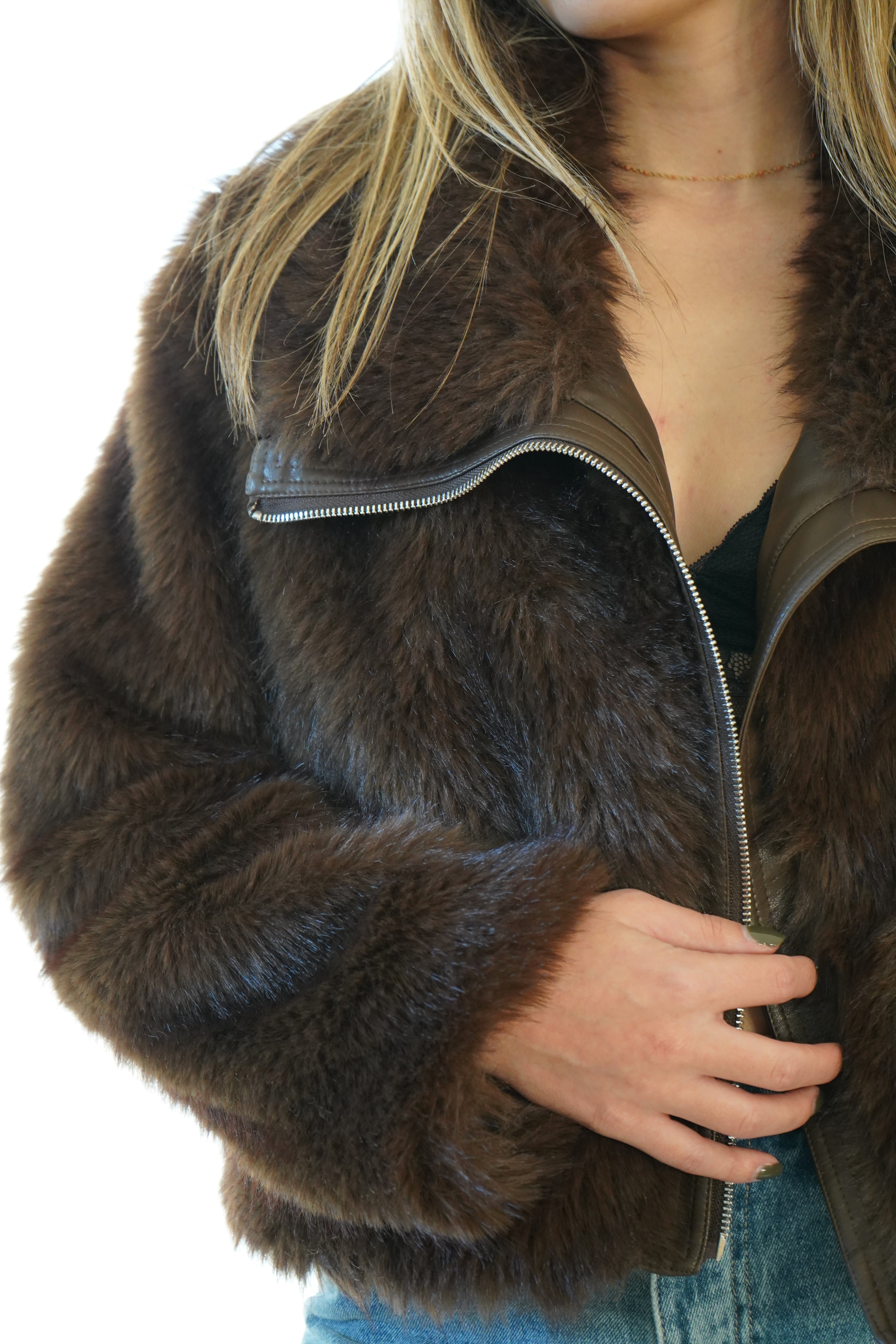 FOURRURE OLIVIA - MARRON