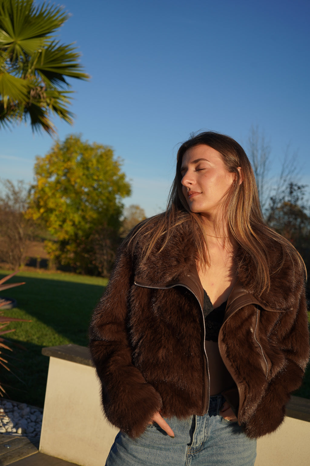 FOURRURE OLIVIA - MARRON