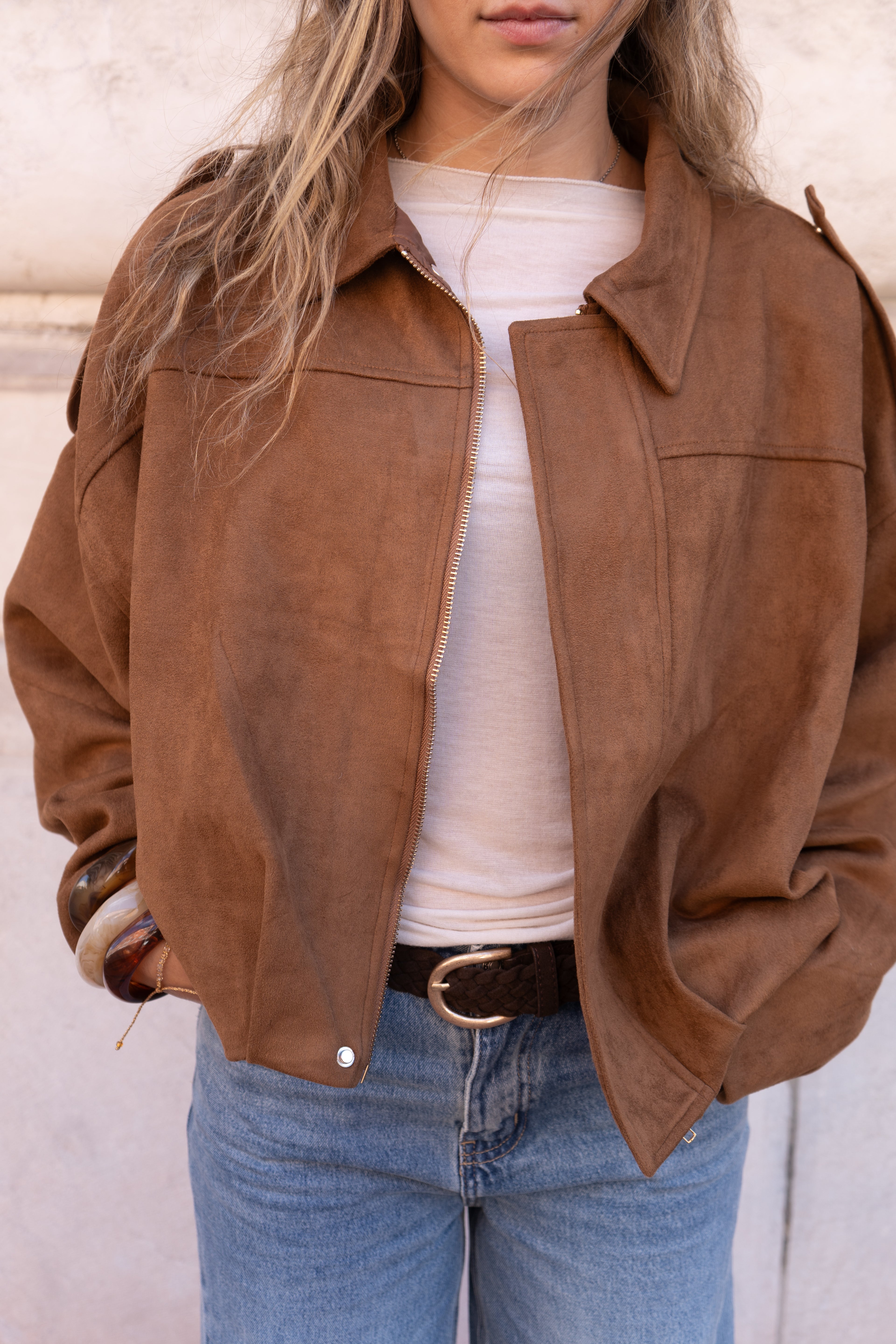 VESTE DAIM FANNY
