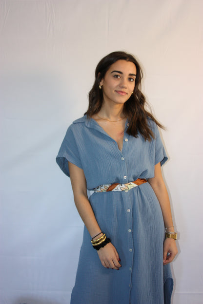 ROBE AVA - BLEU