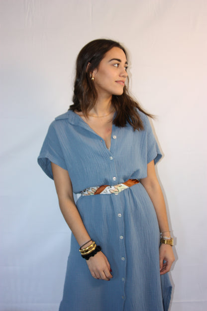 ROBE AVA - BLEU