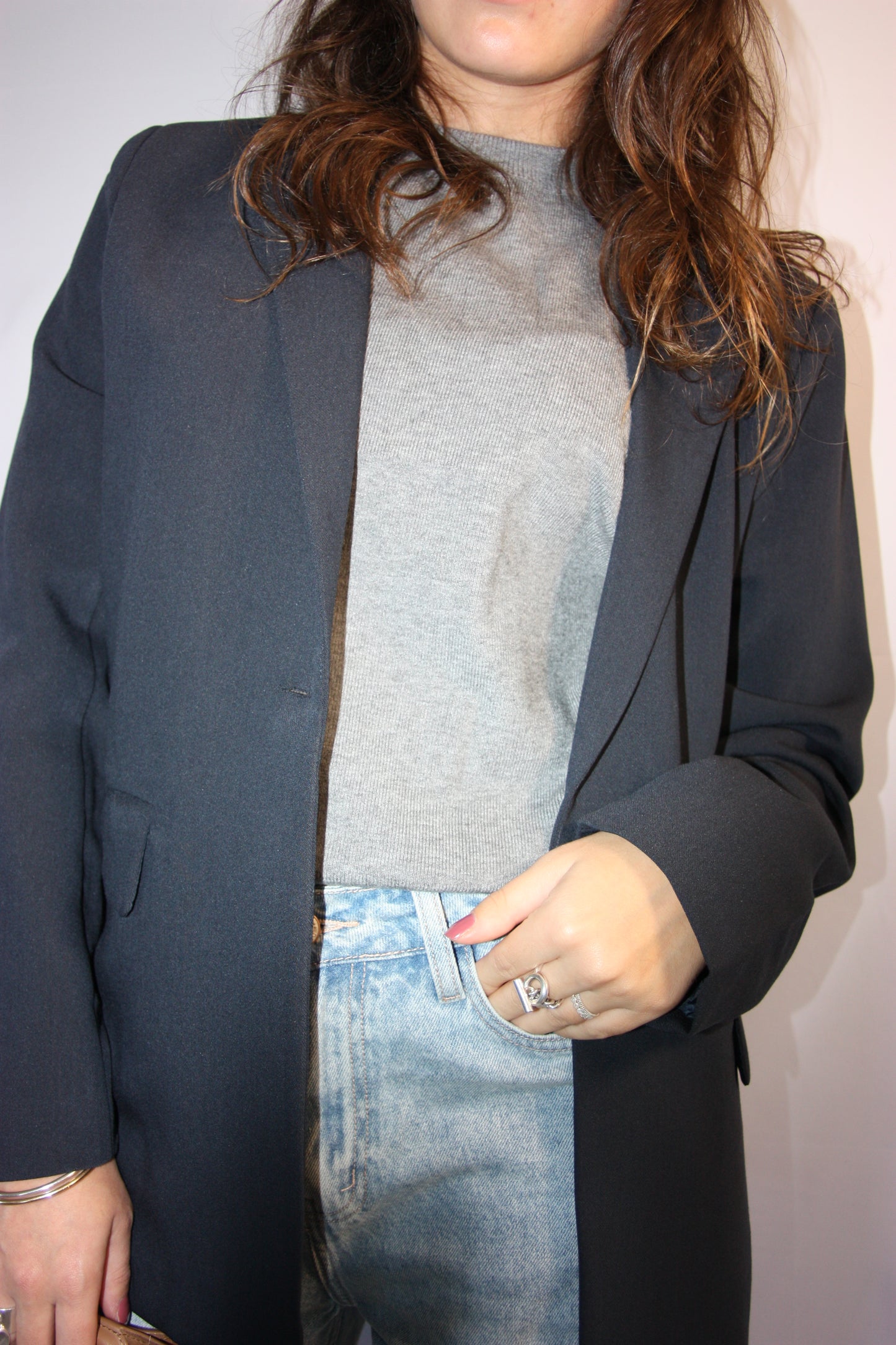 BLAZER NACRE - BLEU