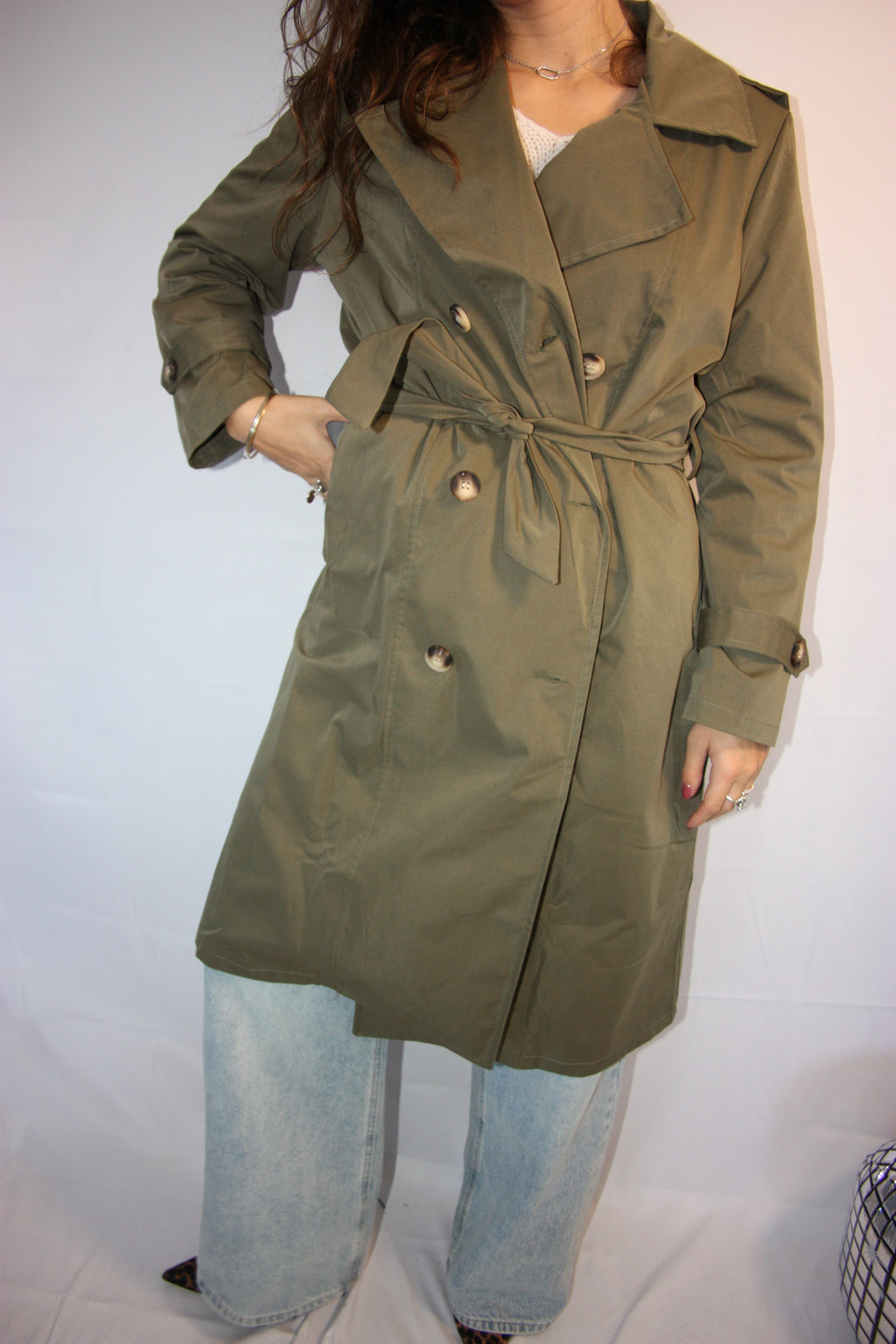 TRENCH MELINE KAKI