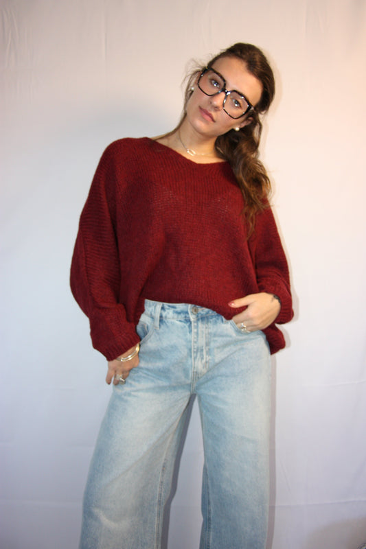 PULL MELISSA - BORDEAUX